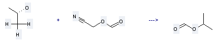 Isopropyl formate can be prepared by propan-2-ol and formyloxy-acetonitrile